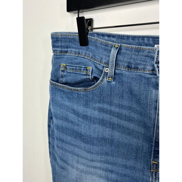 Levis Jeans Womens Size 14 32 Large Mid Rise Capri Denim Pants Stretch Blue Fall - Picture 14 of 16